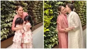 Actress Esha Deol celebrates her birthday with her mom Hema and daughters