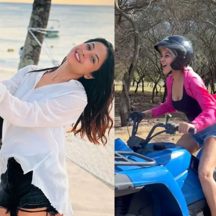 Shehnaaz Gill Enjoying First Time Quad Bike Riding in Mauritius: She post her pictures on her Instagram handle